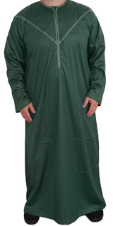 Qamis Émirati en Satin Précieux – Manches Longues | Sultan