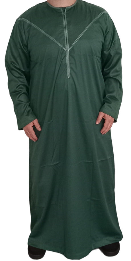 Qamis Émirati en Satin Précieux – Manches Longues | Sultan