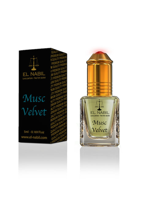 Musc Velvet El nabil 5mL - Extrait de Parfum Sans Alcool - EL NABIL