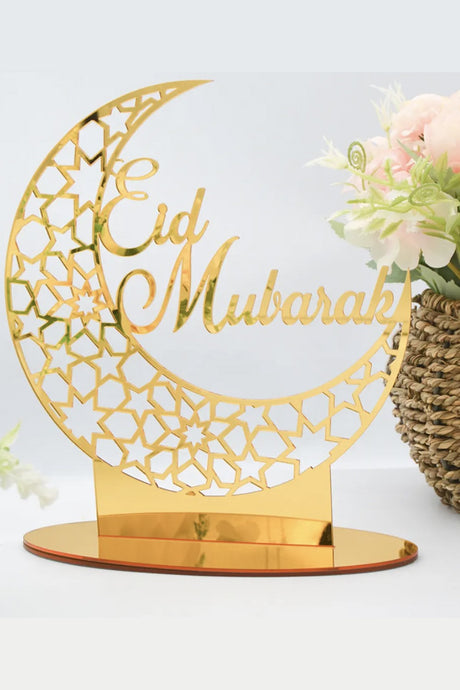 Décoration de table islamique en acrylique - Eid Mubarak 2025