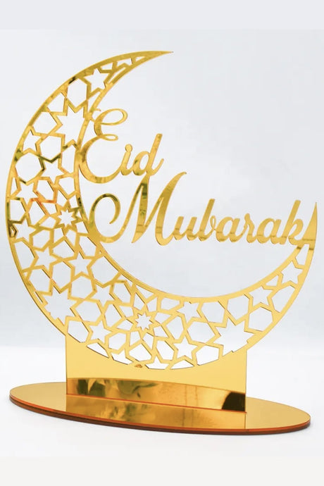 Décoration de table islamique en acrylique - Eid Mubarak 2025