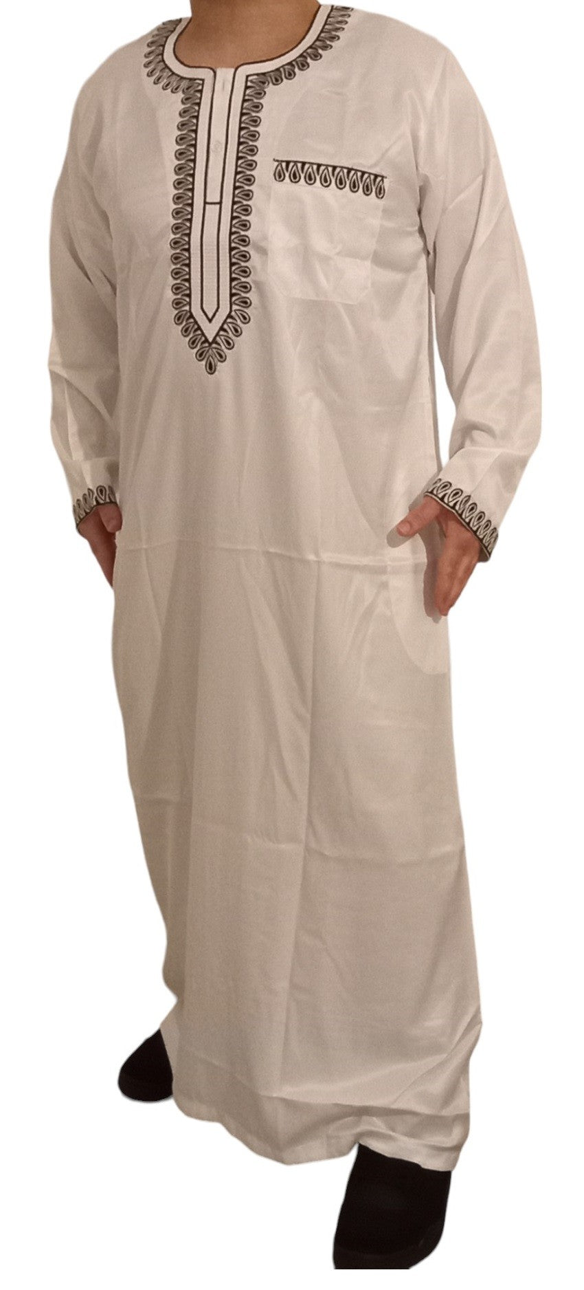 Qamis Sultan Classique Brodé – Manches Longues | Sultan
