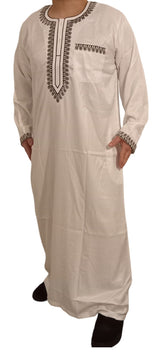 Qamis Sultan Classique Brodé – Manches Longues | Sultan