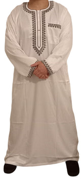 Qamis Sultan Classique Brodé – Manches Longues | Sultan