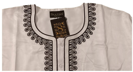 Qamis Sultan Classique Brodé – Manches Longues | Sultan