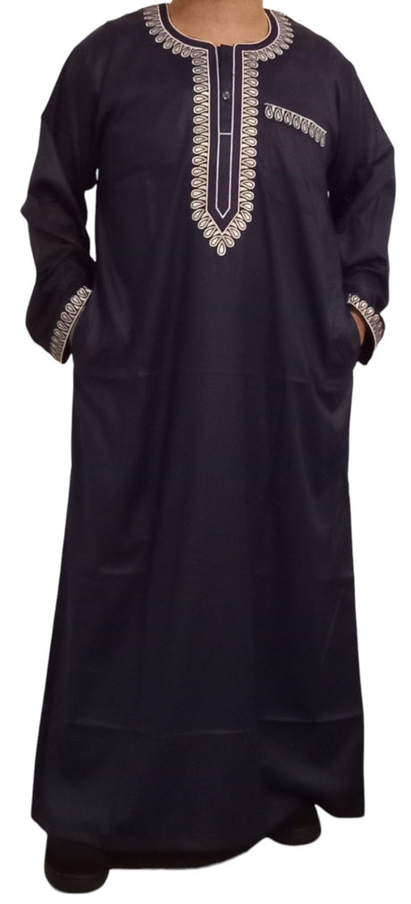 Qamis Sultan Classique Brodé – Manches Longues | Sultan