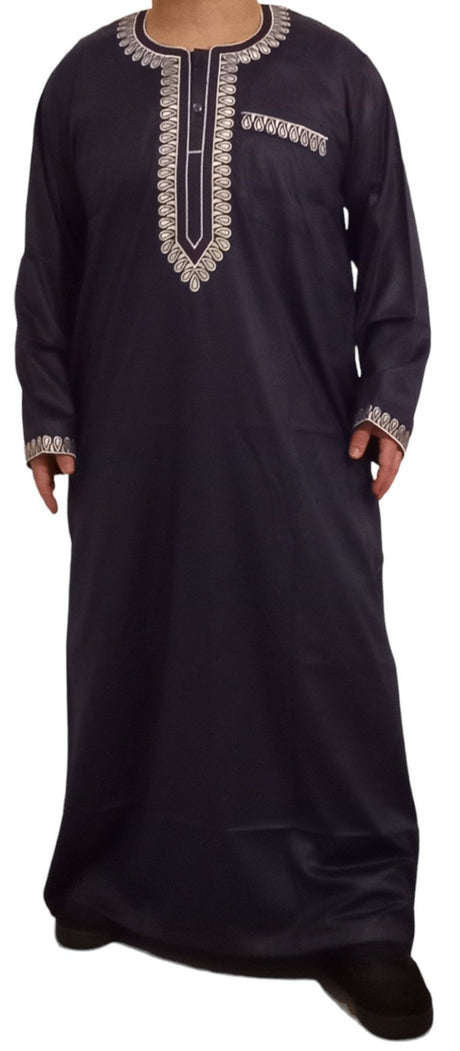 Qamis Sultan Classique Brodé – Manches Longues | Sultan