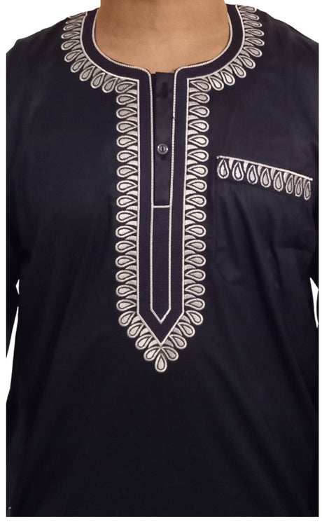 Qamis Sultan Classique Brodé – Manches Longues | Sultan