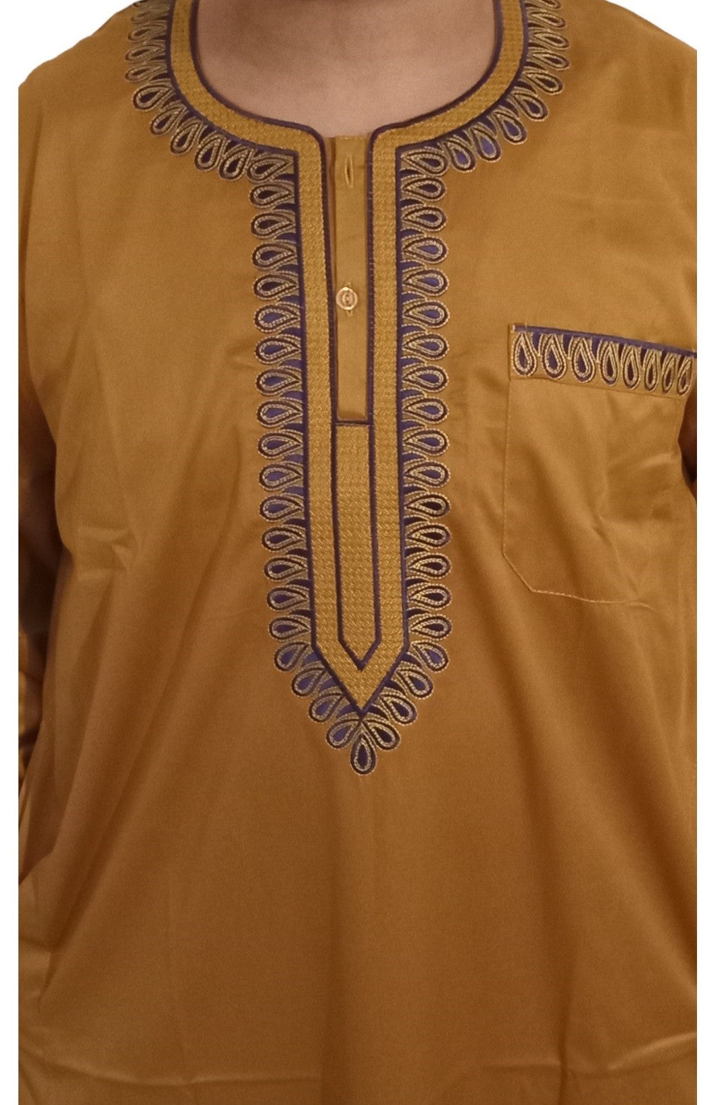 Qamis Sultan Classique Brodé – Manches Longues | Sultan