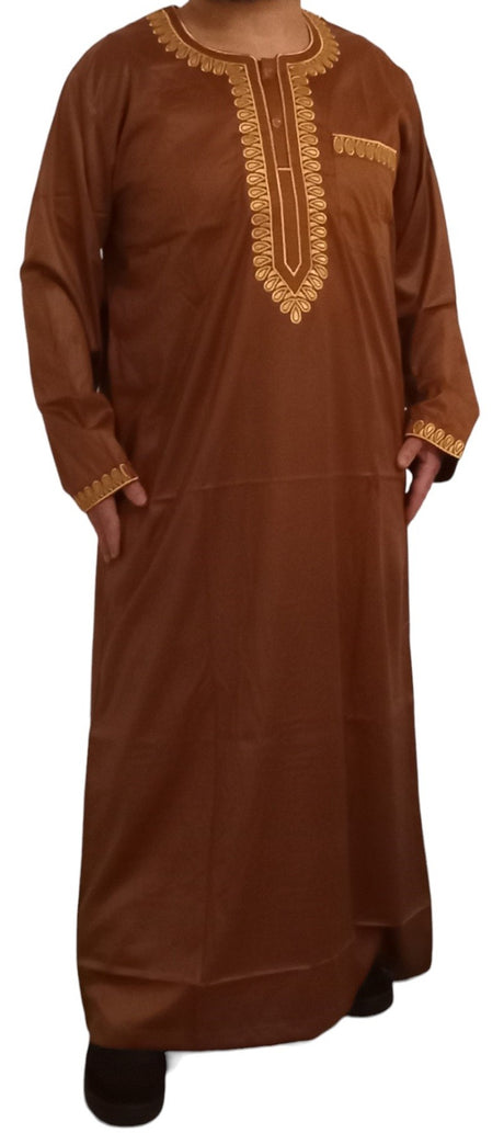 Qamis Sultan Classique Brodé – Manches Longues | Sultan