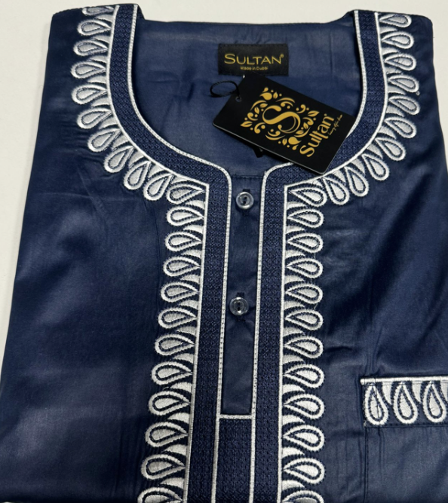 Qamis Sultan Classique Brodé – Manches Longues | Sultan