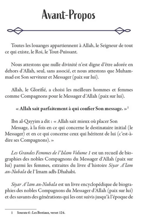 Les grandes femmes de l'Islam (volume 1) de Al-Dhahabi - Édition MuslimLife