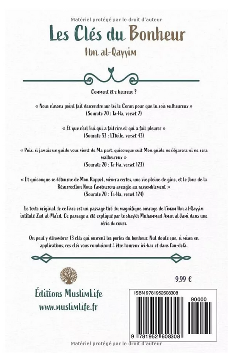 Les clés du bonheur de Ibn Al-Qayyim - Édition MuslimLife