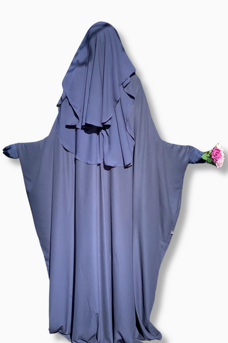 Niqab 3 voiles Casquette 95cm Umm Hafsa