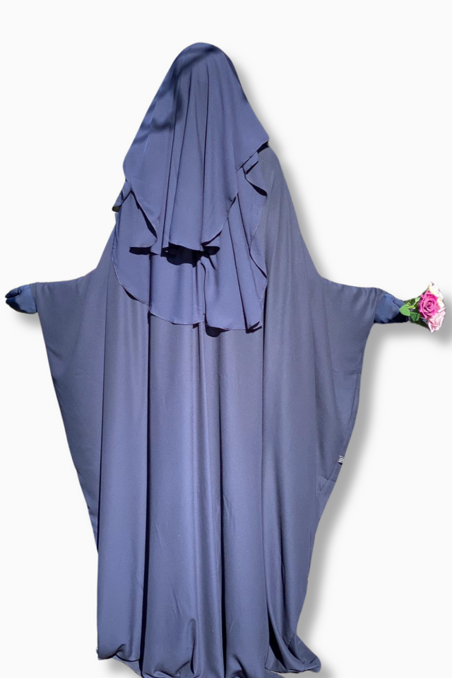 Niqab 3 voiles Casquette 95cm Umm Hafsa