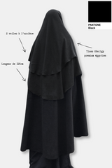 Niqab 2 Pièces à Clips 1m25 Umm Hafsa
