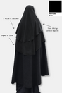 Niqab 2 Pièces à Clips 1m25 Umm Hafsa