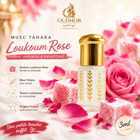Musc Tahara Loukoum – Musc Intime Sans Alcool 3 ml – OudHob | عود الحب