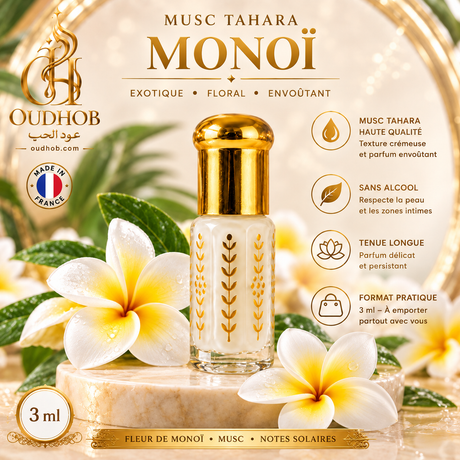 Musc Tahara Monoï – Intim Mysk utan Alkohol 3 ml – OudHob | عود الحب