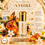 Musc Tahara Ambre – Musc Intime Sans Alcool 3 ml - Fabriqué en France – OudHob | عود الحب