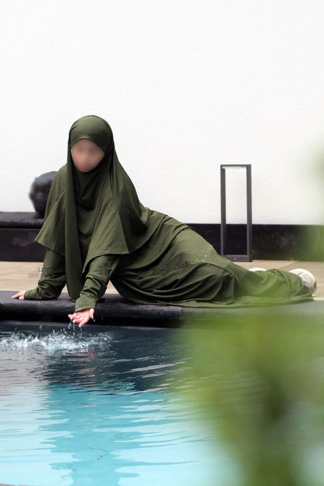 Abaya de Bain 3 Pièces by Umm Hafsa – Élégance & Pudeur à la Plage