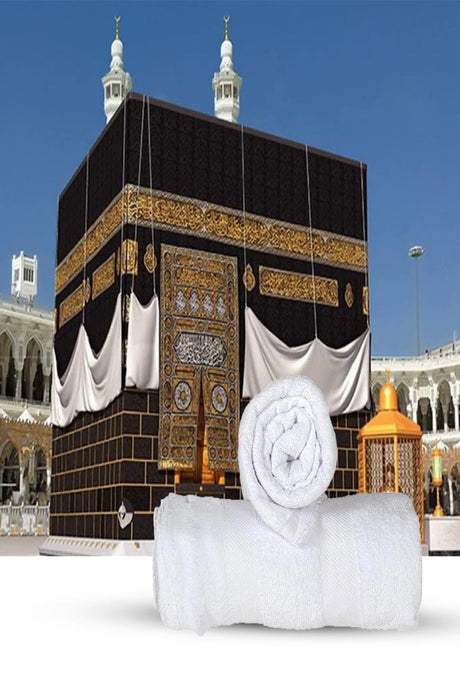 IHRAM pour Hajj et Omra – 100 % Coton Égyptien – Avec Boutons – SAFWA