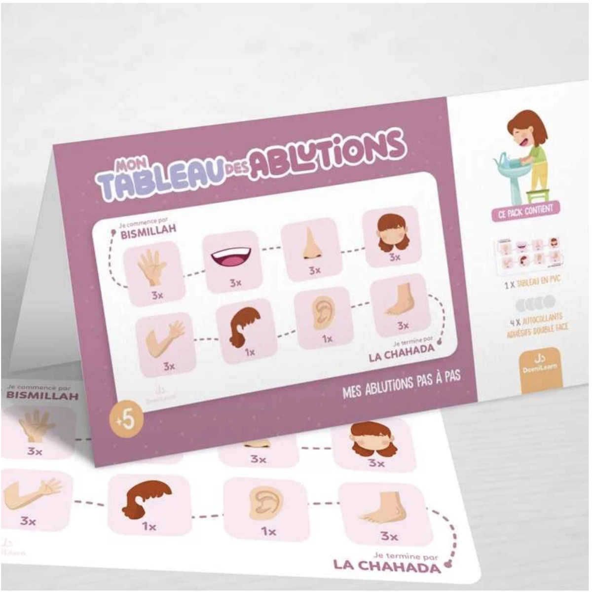 Mon tableau des ablutions : mes ablutions pas à pas - EDITION DeeniLearn
