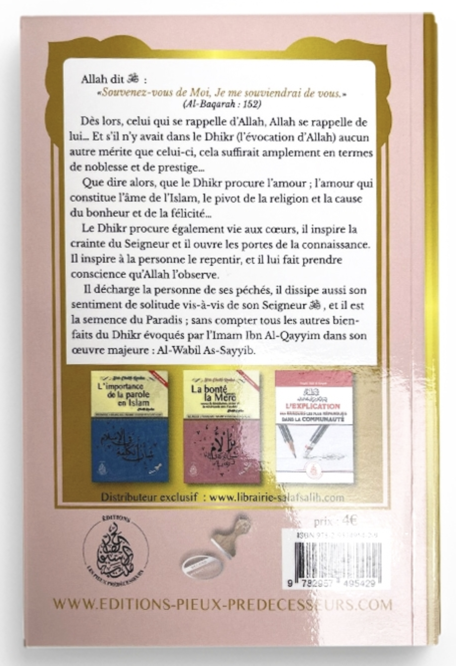 Les invocations du matin et du soir, De Cheikh Raslan - Éditions Les Pieux Prédécesseurs