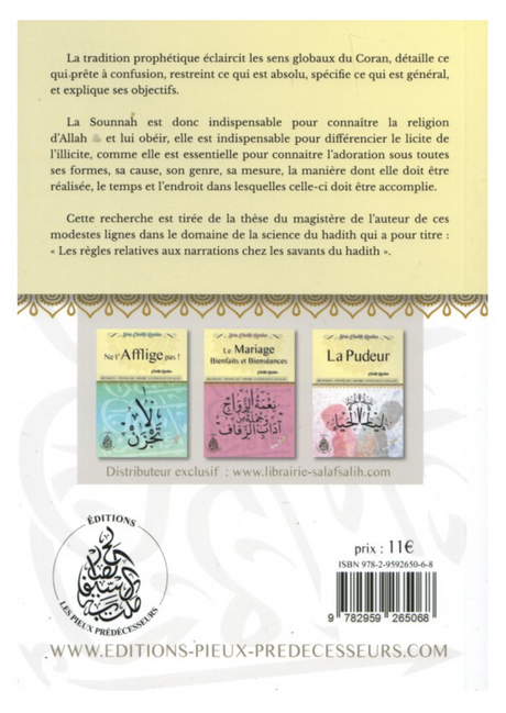 La valeur de la Sounnah en Islam (Volume 2) - (Français/Arabe) De Cheikh Raslan - Éditions Les Pieux Prédécesseurs
