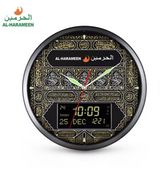 Adhan Horloge murale AL-HARAMEEN HA-7054, Grande horloge murale ronde automatique musulmane BGB