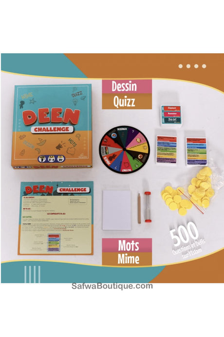 Deen Challenge : 500 Questions et Défis sur l'Islam pour Petits et Grands ! (A partir de 7 ans) - Osratouna
