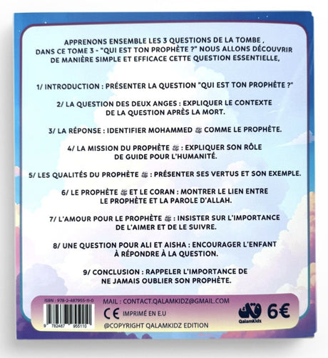 Les 3 questions - Tome 3 : Qui est ton Prophète ? - Edition QalamKidz