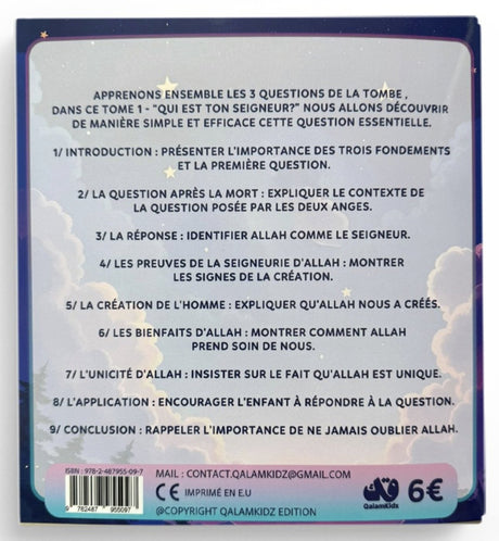 Les 3 questions - Tome 1 : Qui est ton Seigneur ? - Edition QalamKidz