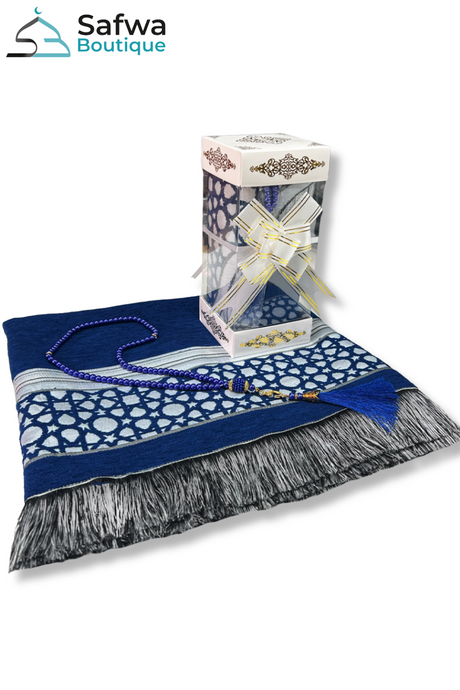 Coffret Cadeau Transparent Élégant – Tapis de Prière & Chapelet (Tasbih) | Muslim Box