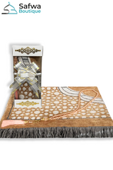 Coffret Cadeau Transparent Élégant – Tapis de Prière & Chapelet (Tasbih) | Muslim Box
