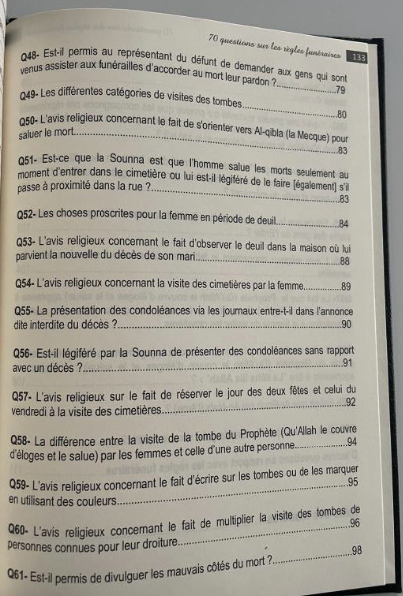 70 Questions sur les Règles Funéraires - Shaykh Ibn Uthaymine