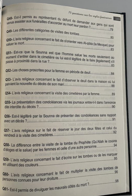 70 Questions sur les Règles Funéraires - Shaykh Ibn Uthaymine