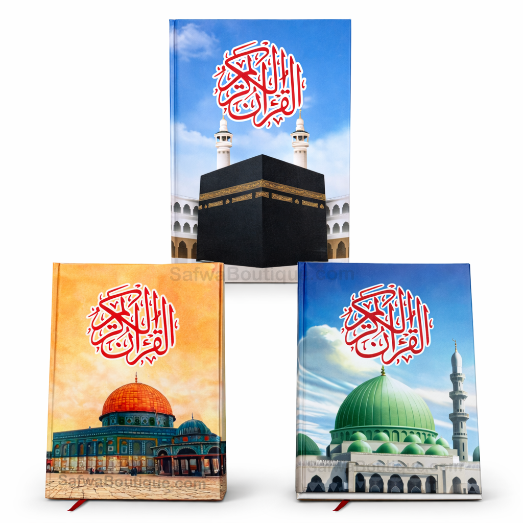 Coran Arabe 14x20 cm – Lecture Hafs ‘an ‘Asim – Masjid Al-Haram, An-Nabawi & Al-Aqsa – Édition Révisée Al-Azhar