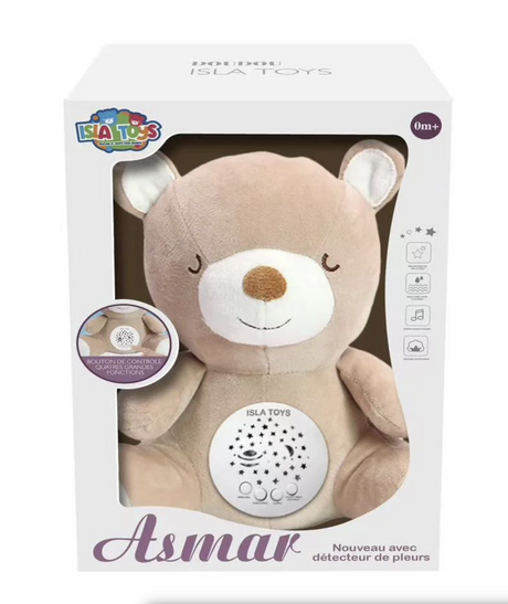 Doudou Ourson Veilleuse Coranique Détecteur de Pleurs – Isla Toys | Veilleuse 3 en 1 Bébé