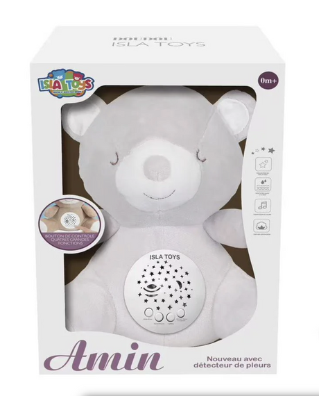 Doudou Ourson Veilleuse Coranique Détecteur de Pleurs – Isla Toys | Veilleuse 3 en 1 Bébé