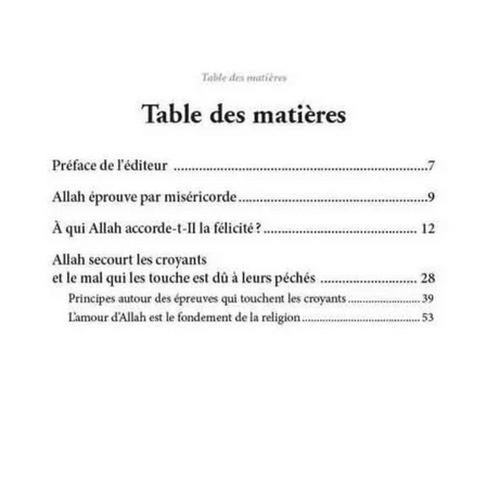 Allah prøver deg fordi Han elsker deg – Ibn Qayyim al-Jawziyya – Éditions Al-Hadîth