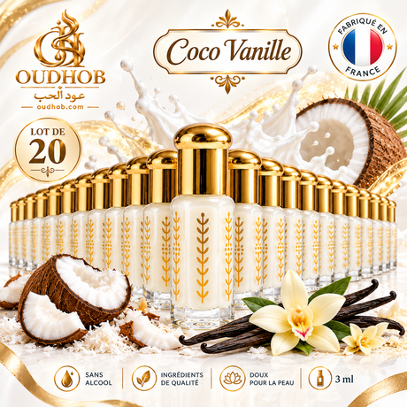 Musc Tahara Coco Vanille – Musc Intime Sans Alcool 3 ml - Fabriqué en France – OudHob | عود الحب