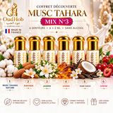 Coffret Découverte Musc Tahara N°3 – 6 Senteurs × 3 ml Sans Alcool - Fabriqué en France – OudHob | عود الحب