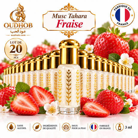 Musc Tahara Fraise – Musc Intime Sans Alcool 3 ml - Fabriqué en France – OudHob | عود الحب