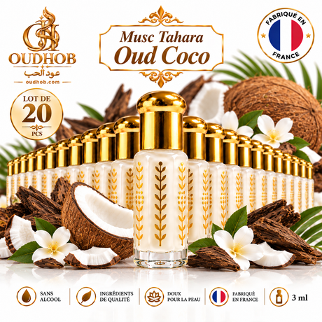 Musc Tahara Oud Coco – Musc Intime Sans Alcool 3 ml - Fabriqué en France – OudHob | عود الحب