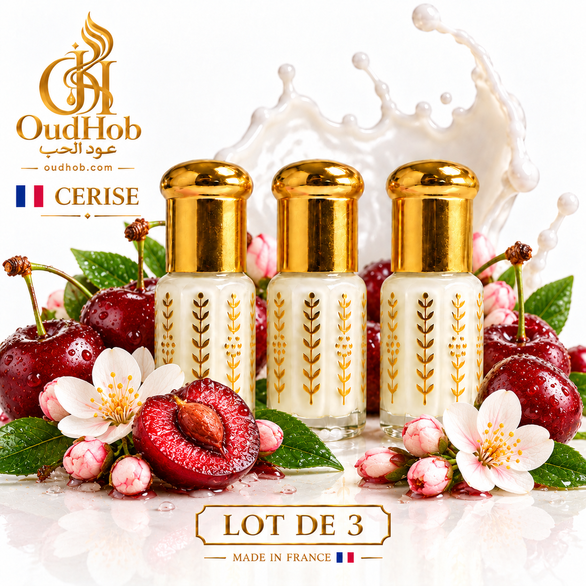 Musc Tahara Cerise – Musc Intime Sans Alcool 3 ml - Fabriqué en France – OudHob | عود الحب