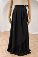 Jupe Portefeuille by Umm Hafsa – Longue, Ample et Fluide – Woolpeach Premium