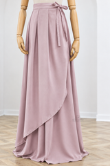Jupe Portefeuille by Umm Hafsa – Longue, Ample et Fluide – Woolpeach Premium