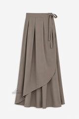 Jupe Portefeuille by Umm Hafsa – Longue, Ample et Fluide – Woolpeach Premium