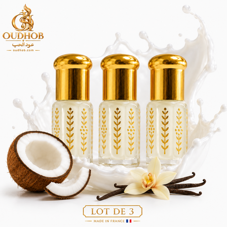 Musc Tahara Coco Vanille – Musc Intime Sans Alcool 3 ml – OudHob | عود الحب